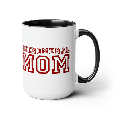 Accent Ceramic Coffee Mug 15oz - Phenomenal Mom a Heartfelt Gift For Mothers Red