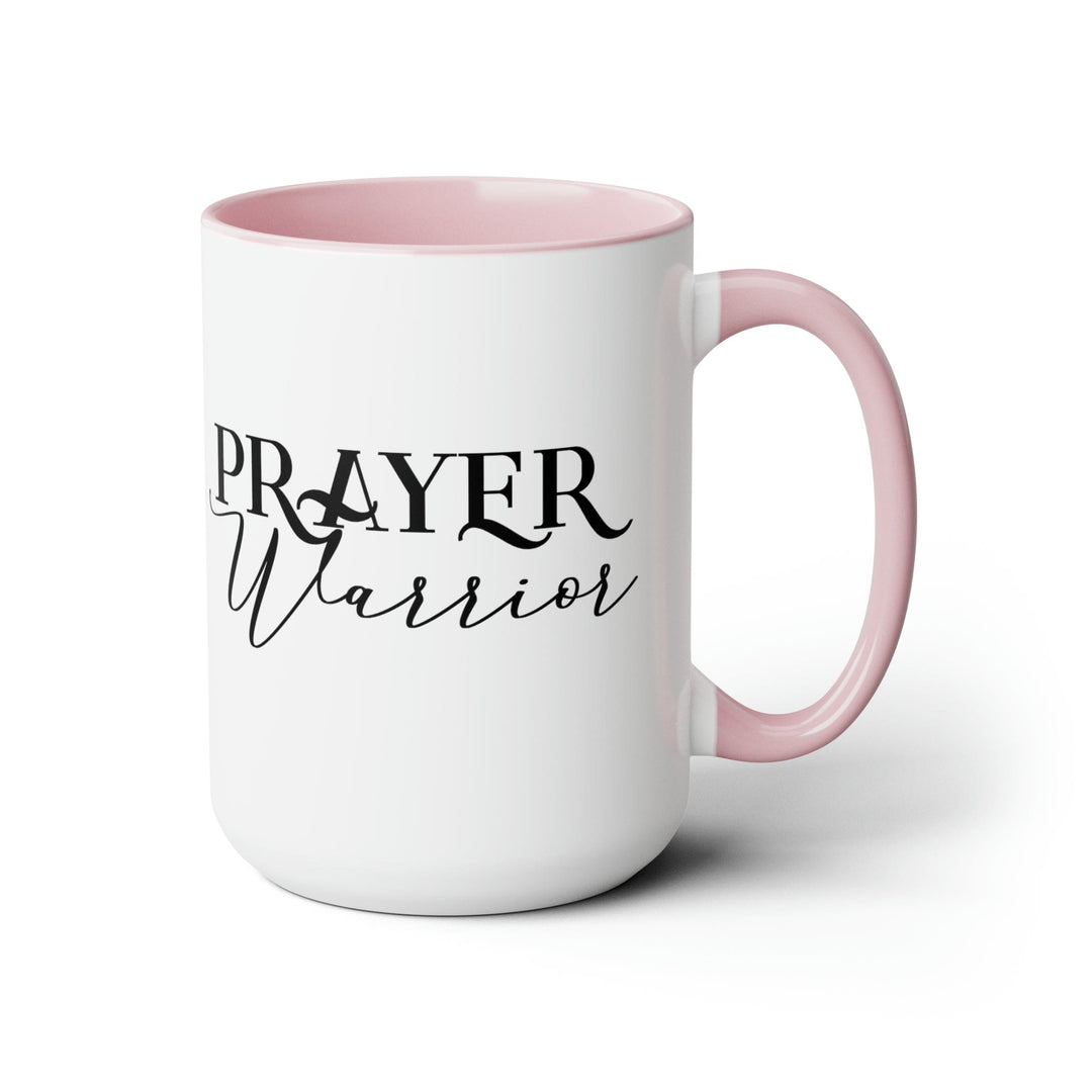 Accent Ceramic Coffee Mug 15oz - Prayer Warrior Black Illustration - Decorative