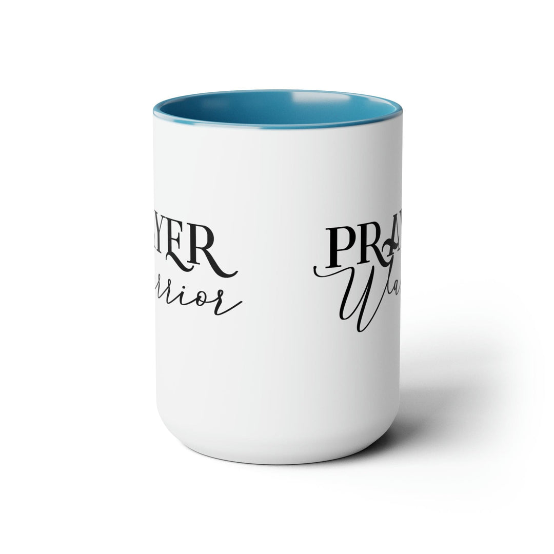 Accent Ceramic Coffee Mug 15oz - Prayer Warrior Black Illustration - Decorative