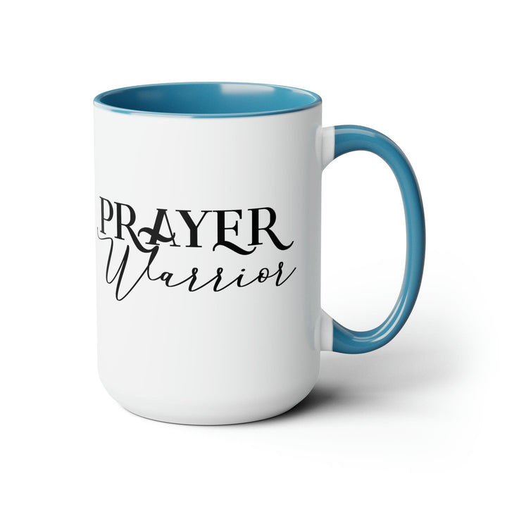 Accent Ceramic Coffee Mug 15oz - Prayer Warrior Black Illustration - Decorative