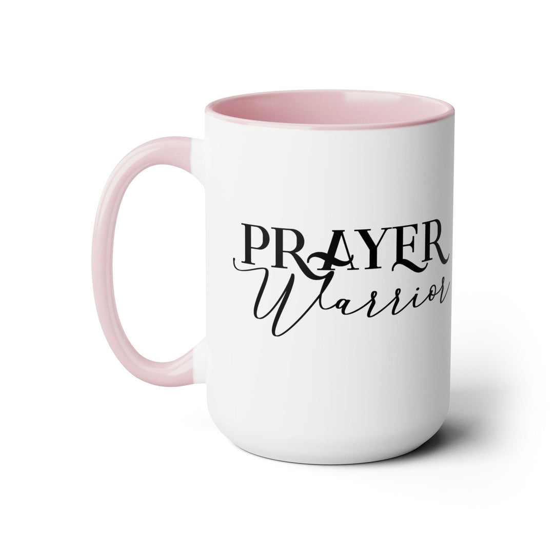 Accent Ceramic Coffee Mug 15oz - Prayer Warrior Black Illustration - Decorative