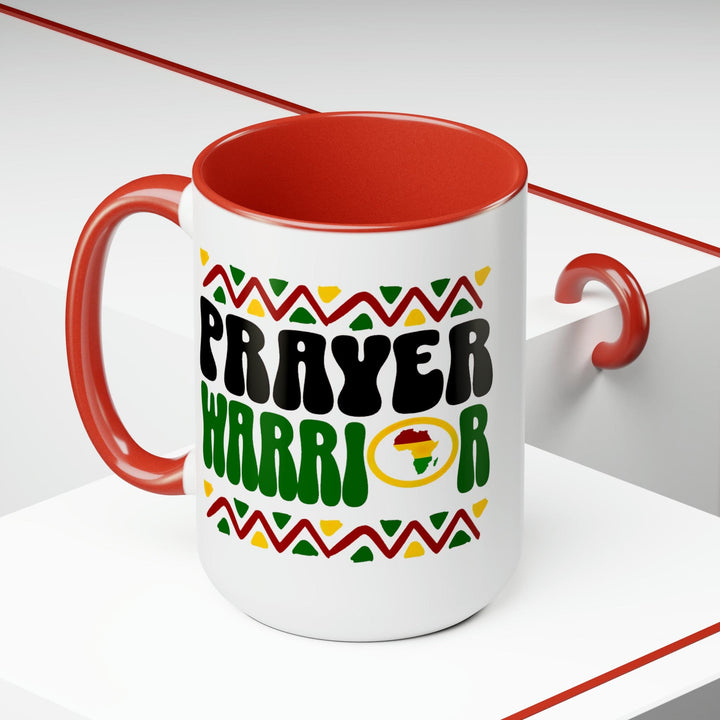 Accent Ceramic Coffee Mug 15oz - Prayer Warrior - Christian Inspiration Africa