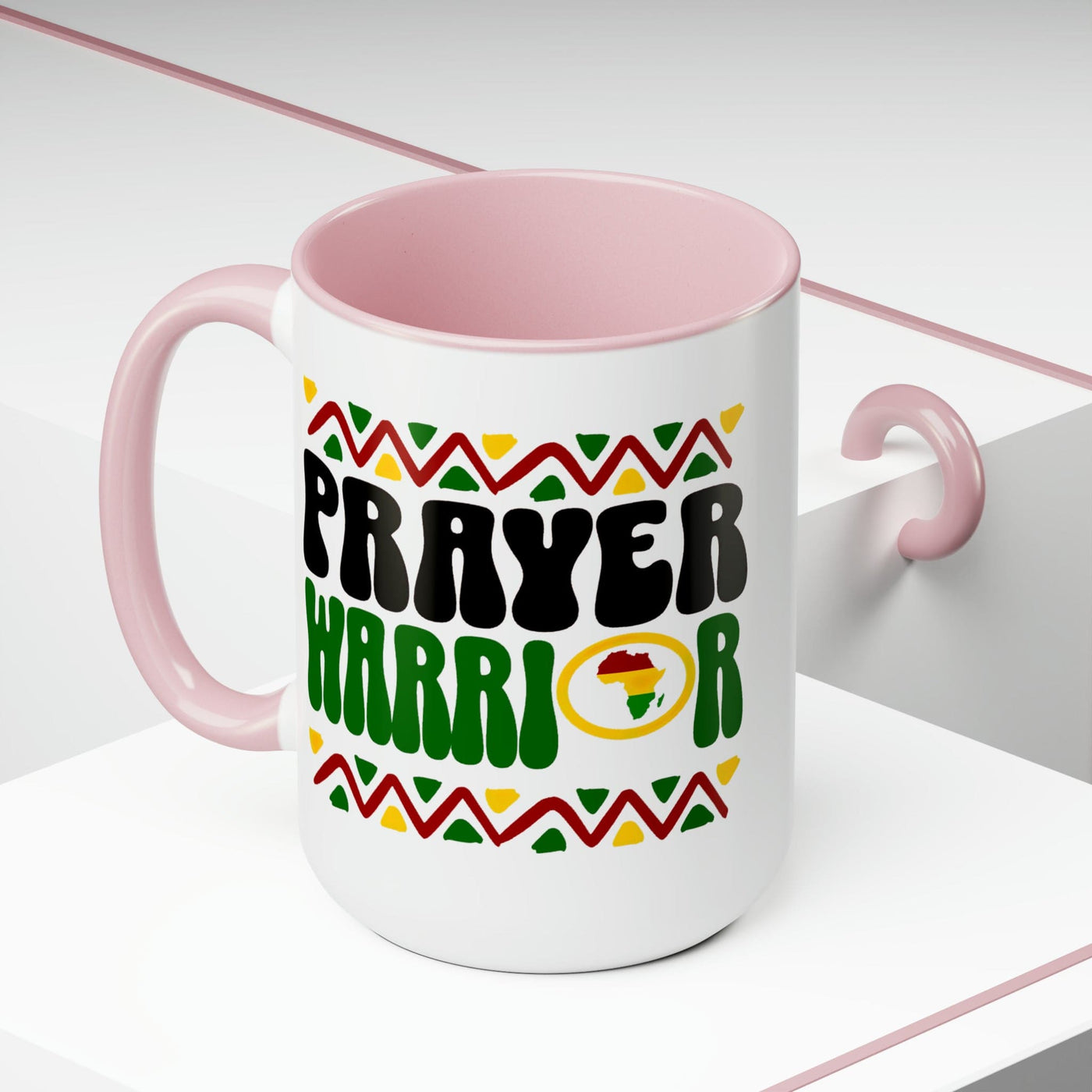 Accent Ceramic Coffee Mug 15oz - Prayer Warrior - Christian Inspiration Africa