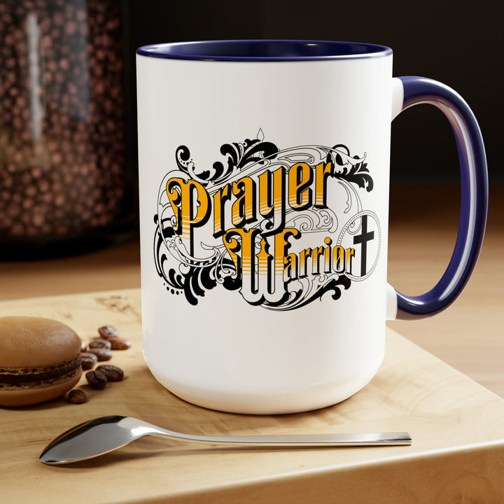 Accent Ceramic Coffee Mug 15oz - Prayer Warrior Christian Inspiration S6