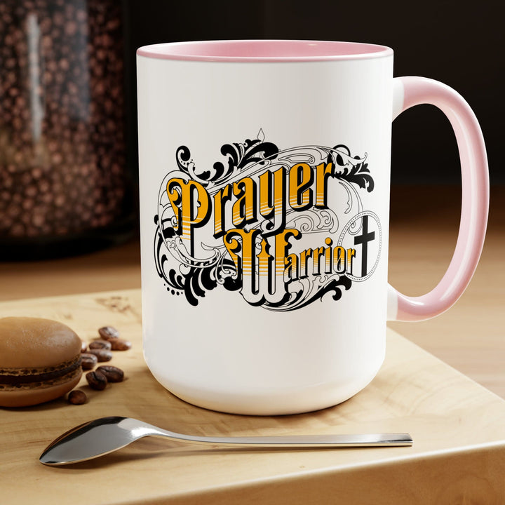 Accent Ceramic Coffee Mug 15oz - Prayer Warrior Christian Inspiration S6