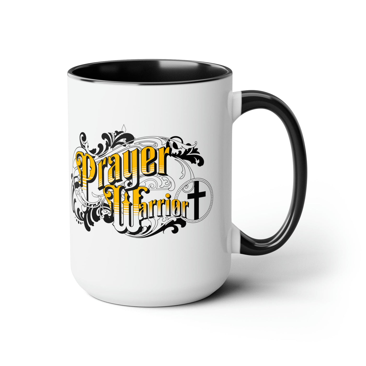 Accent Ceramic Coffee Mug 15oz - Prayer Warrior Christian Inspiration S6 -