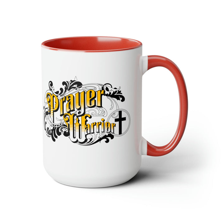 Accent Ceramic Coffee Mug 15oz - Prayer Warrior Christian Inspiration S6