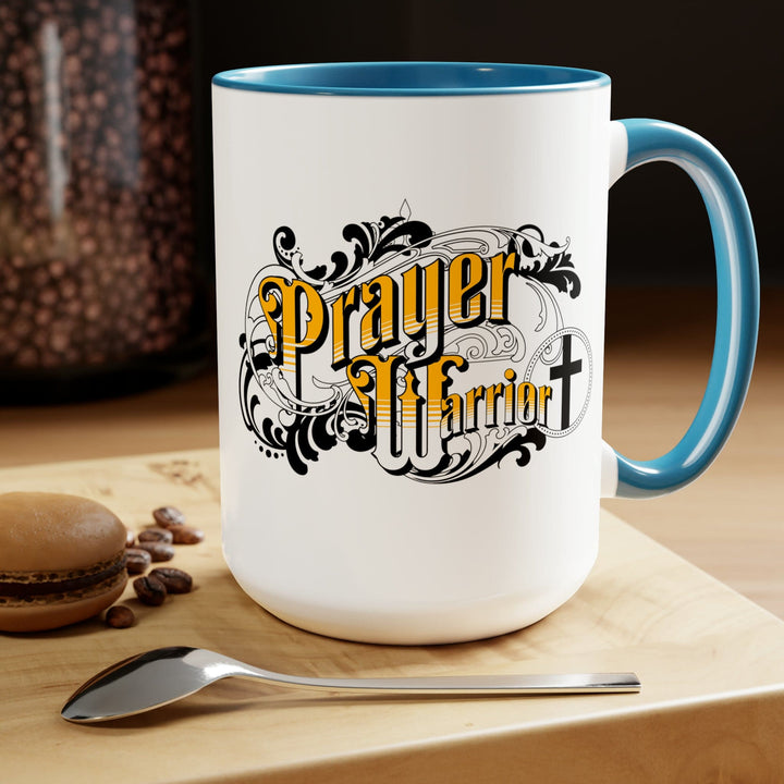 Accent Ceramic Coffee Mug 15oz - Prayer Warrior Christian Inspiration S6