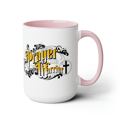 Accent Ceramic Coffee Mug 15oz - Prayer Warrior Christian Inspiration S6 -
