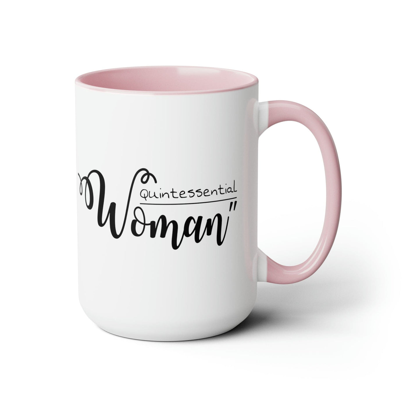 Accent Ceramic Coffee Mug 15oz - Quintessential Woman Black Illustration