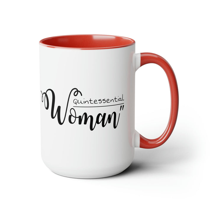 Accent Ceramic Coffee Mug 15oz - Quintessential Woman Black Illustration