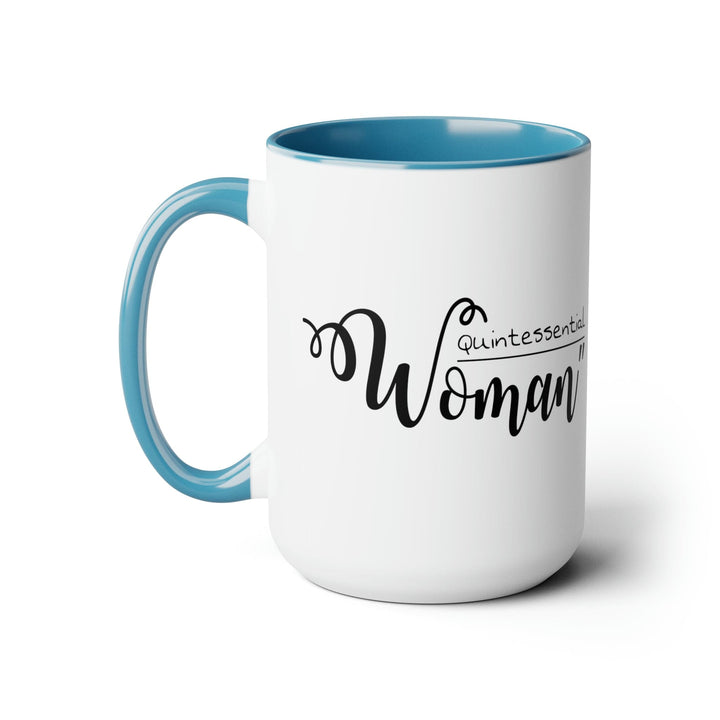 Accent Ceramic Coffee Mug 15oz - Quintessential Woman Black Illustration