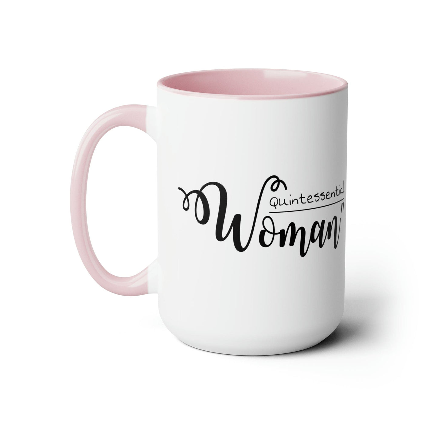 Accent Ceramic Coffee Mug 15oz - Quintessential Woman Black Illustration