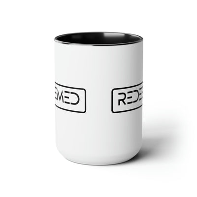 Accent Ceramic Coffee Mug 15oz - Redeemed Black Illustration - Decorative |