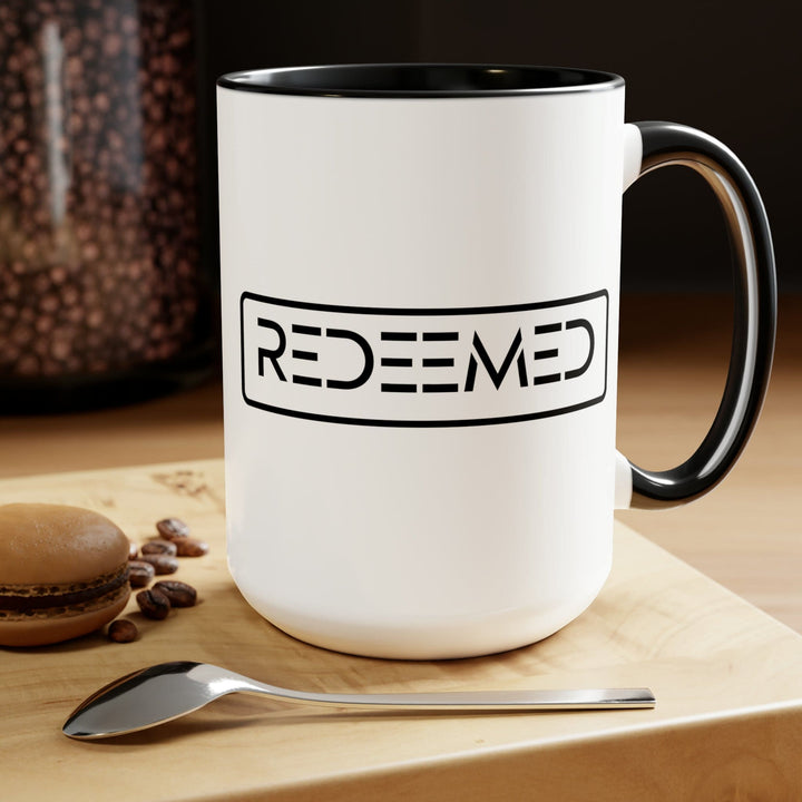 Accent Ceramic Coffee Mug 15oz - Redeemed Black Illustration - Decorative