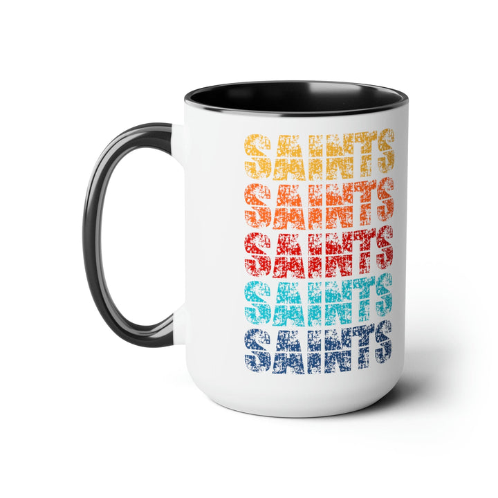 Accent Ceramic Coffee Mug 15oz - Saints Colorful Art Illustration - Decorative