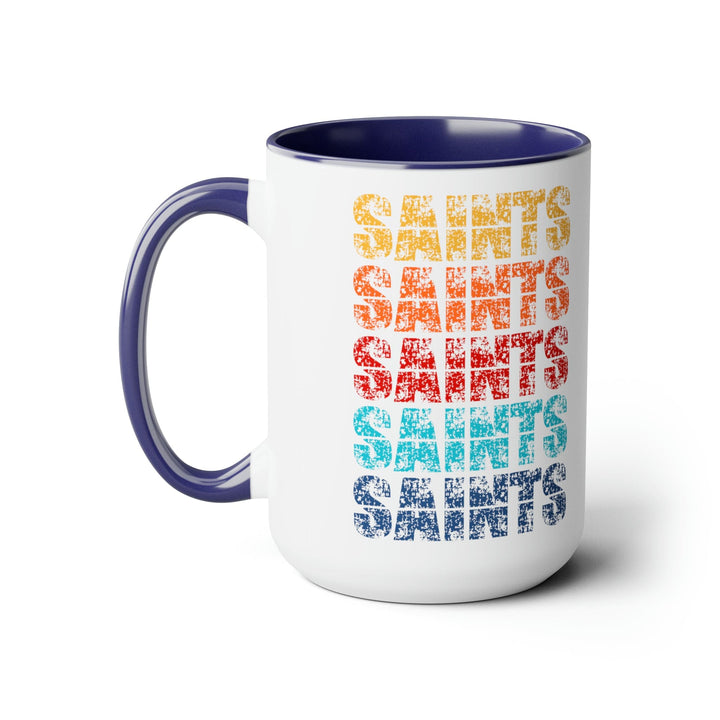 Accent Ceramic Coffee Mug 15oz - Saints Colorful Art Illustration - Decorative