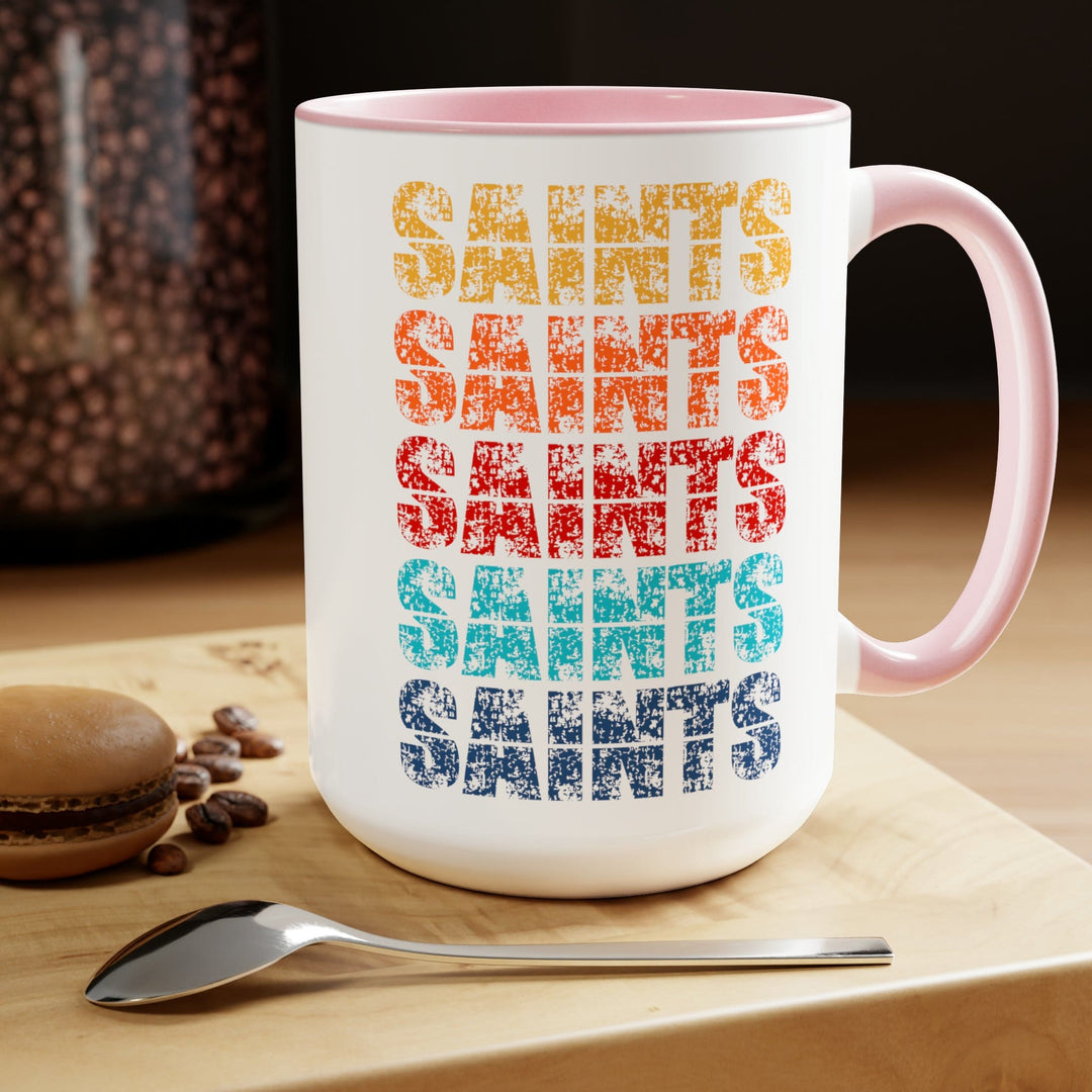 Accent Ceramic Coffee Mug 15oz - Saints Colorful Art Illustration - Decorative