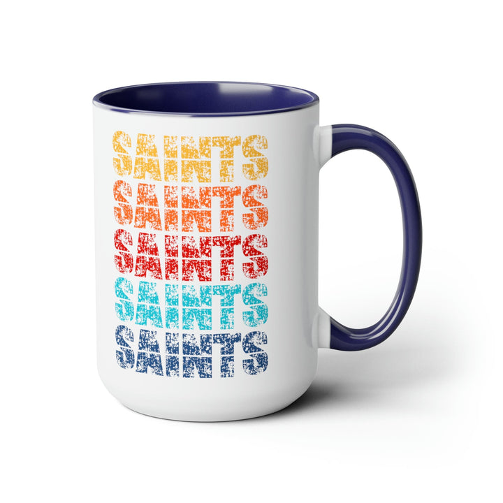 Accent Ceramic Coffee Mug 15oz - Saints Colorful Art Illustration - Decorative