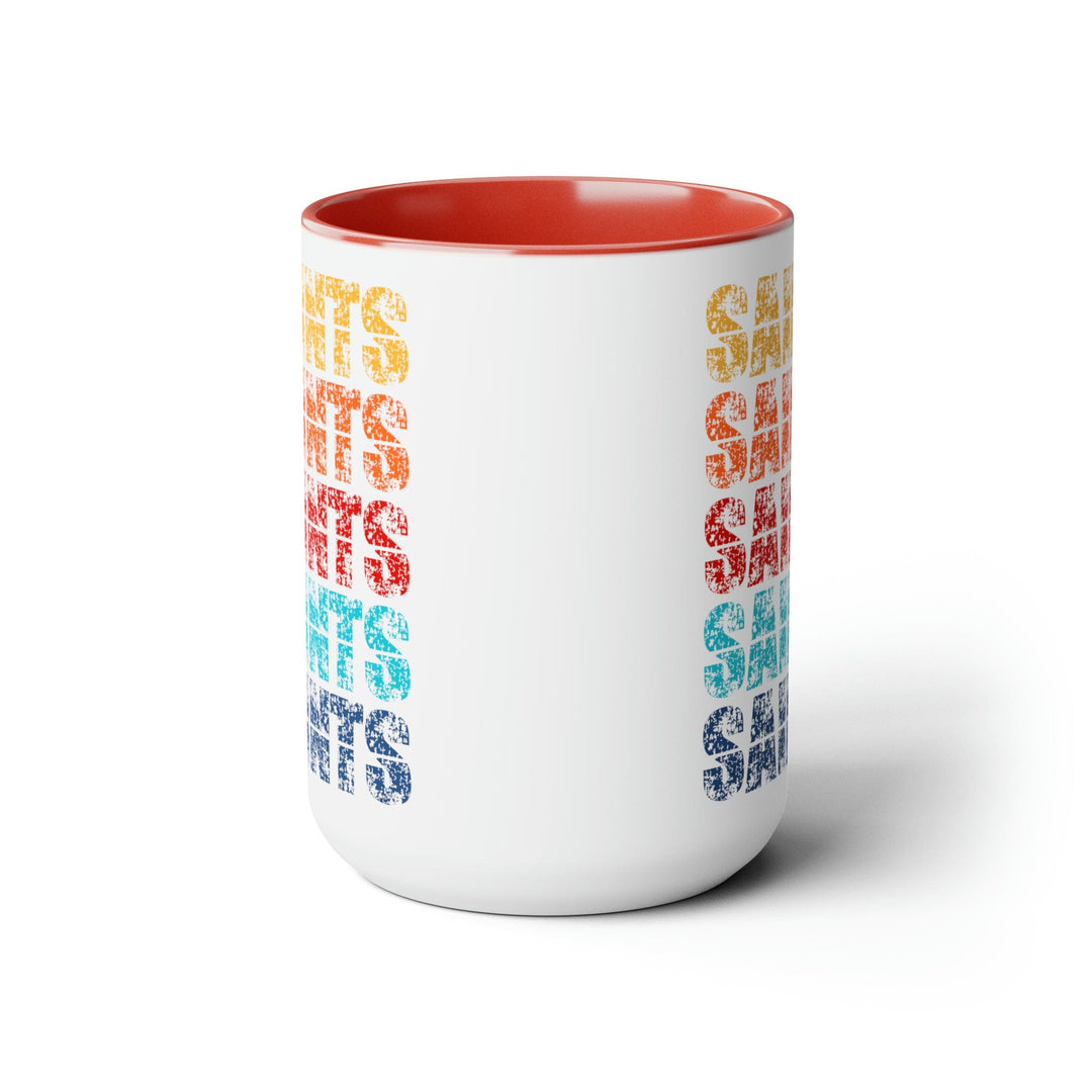 Accent Ceramic Coffee Mug 15oz - Saints Colorful Art Illustration - Decorative