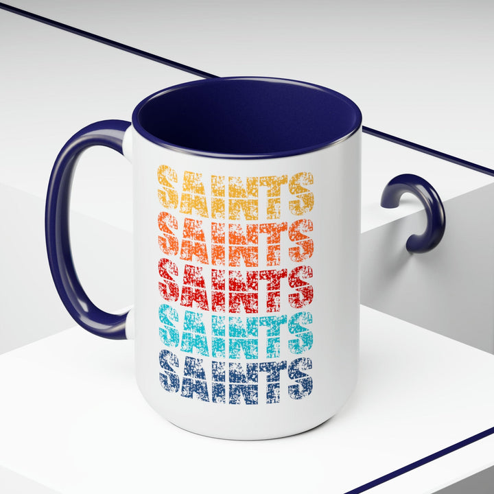 Accent Ceramic Coffee Mug 15oz - Saints Colorful Art Illustration - Decorative