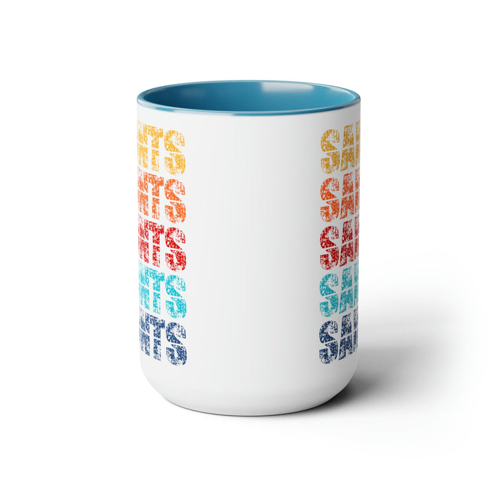 Accent Ceramic Coffee Mug 15oz - Saints Colorful Art Illustration - Decorative