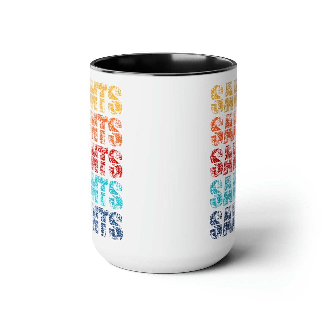 Accent Ceramic Coffee Mug 15oz - Saints Colorful Art Illustration - Decorative