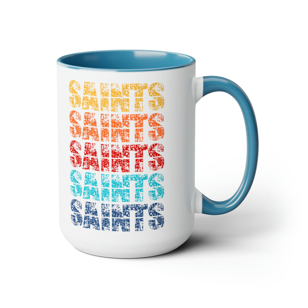 Accent Ceramic Coffee Mug 15oz - Saints Colorful Art Illustration - Decorative