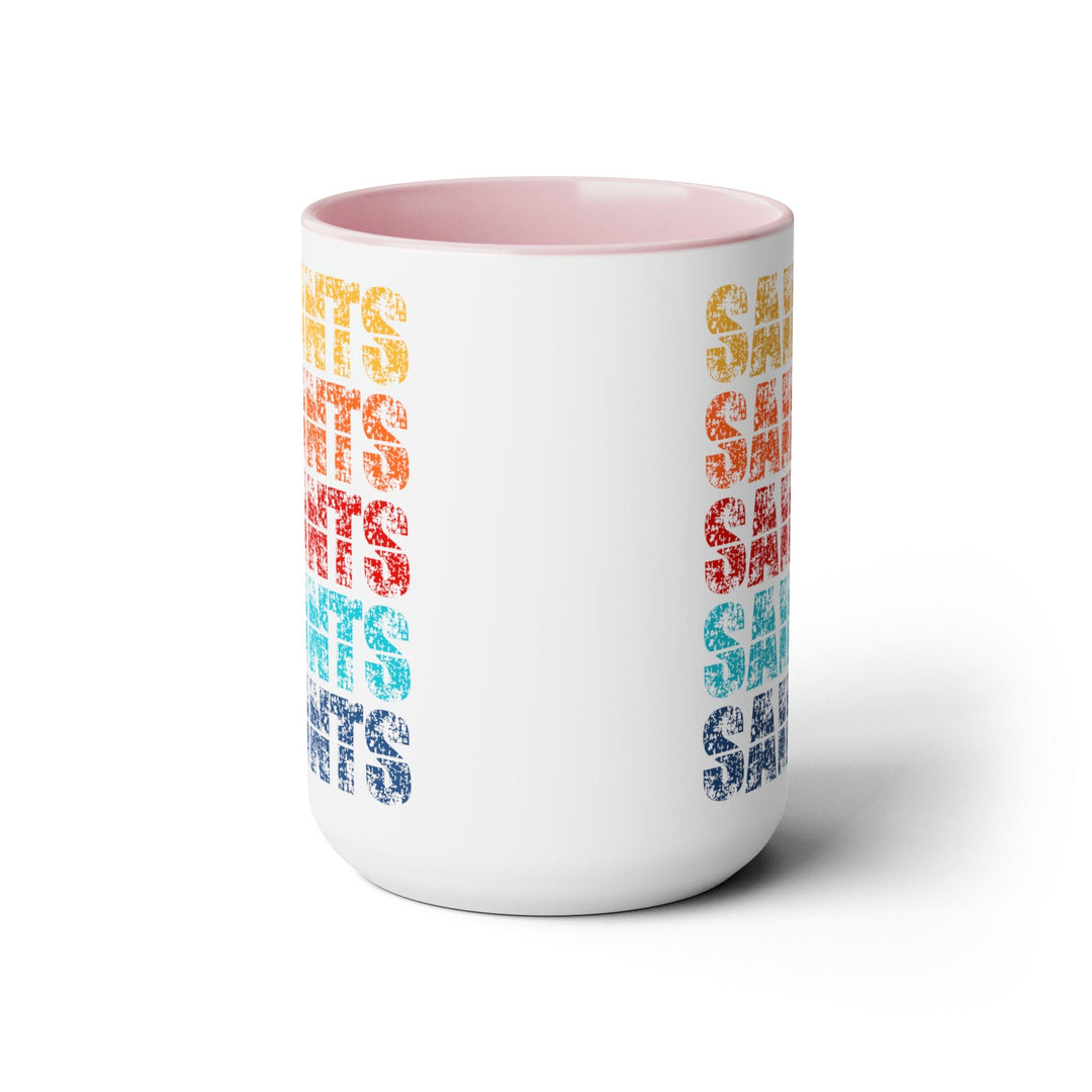 Accent Ceramic Coffee Mug 15oz - Saints Colorful Art Illustration - Decorative