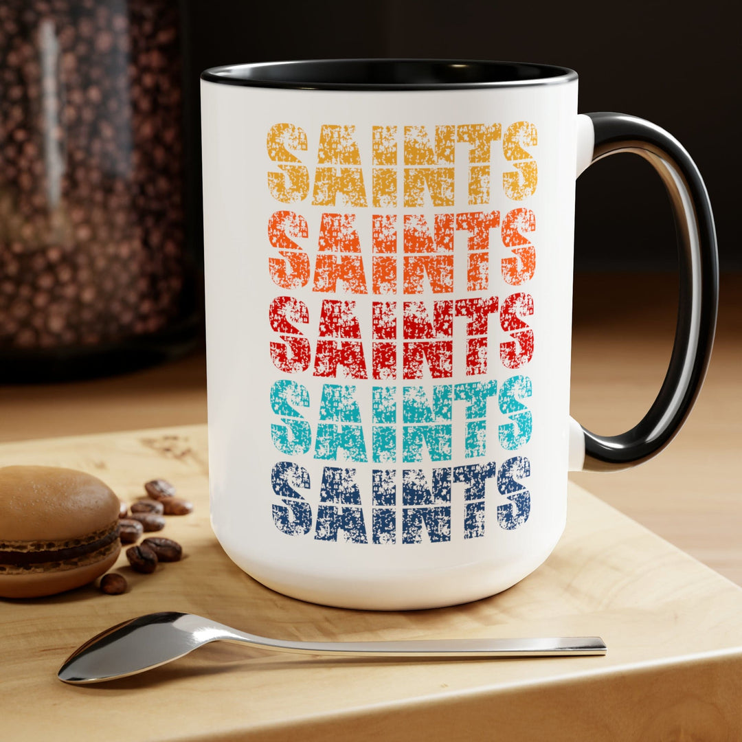 Accent Ceramic Coffee Mug 15oz - Saints Colorful Art Illustration - Decorative