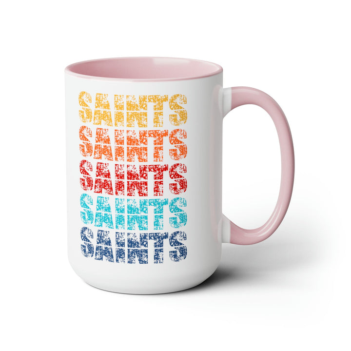 Accent Ceramic Coffee Mug 15oz - Saints Colorful Art Illustration - Decorative