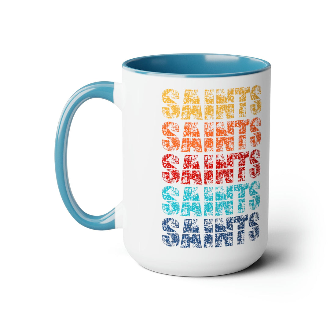 Accent Ceramic Coffee Mug 15oz - Saints Colorful Art Illustration - Decorative