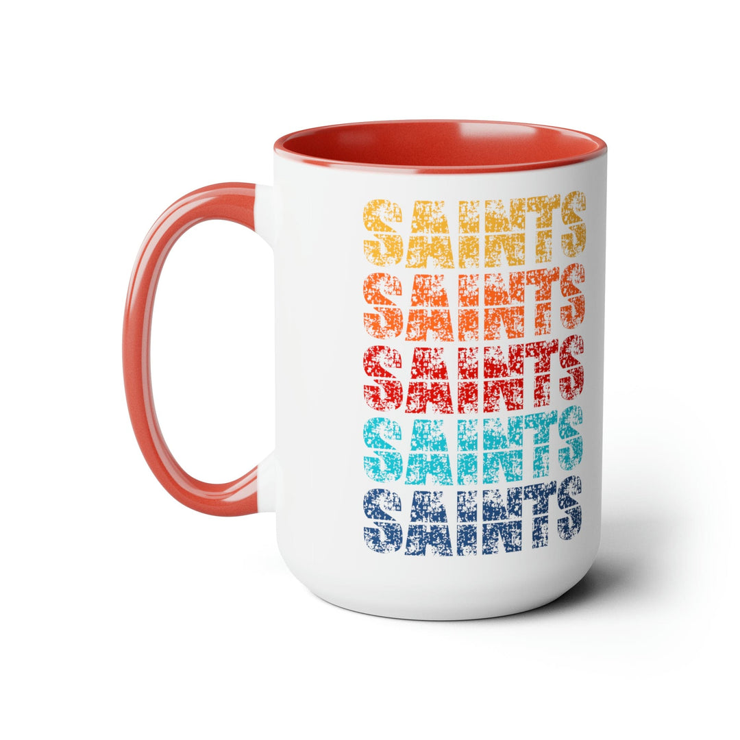 Accent Ceramic Coffee Mug 15oz - Saints Colorful Art Illustration - Decorative