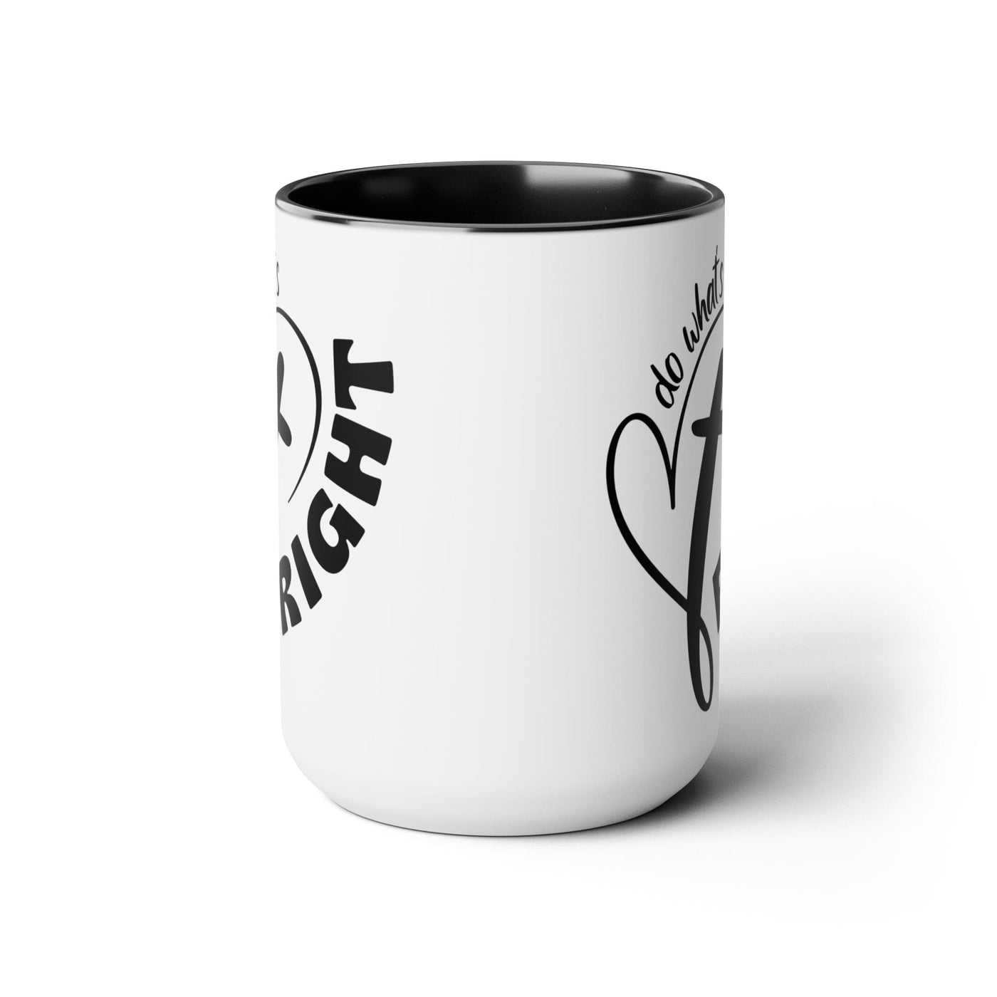 Accent Ceramic Coffee Mug 15oz - Say It Soul - Do What’s Right Black