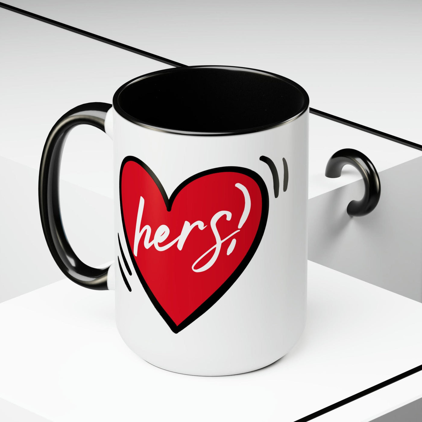 Accent Ceramic Coffee Mug 15oz - Say It Soul Her Heart Couples - Decorative |