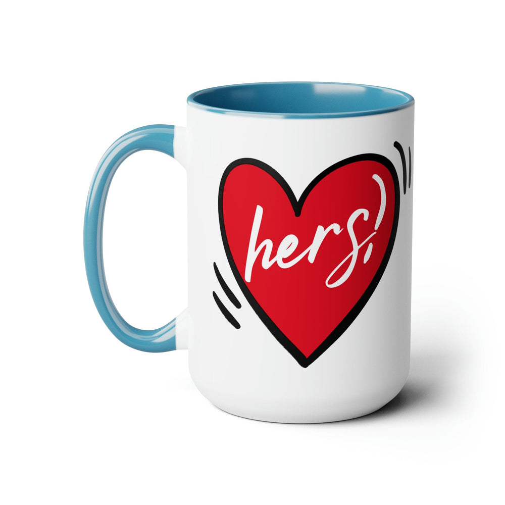 Accent Ceramic Coffee Mug 15oz - Say it Soul Her Heart Couples - Decorative