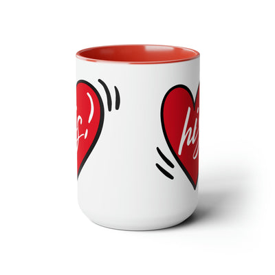 Accent Ceramic Coffee Mug 15oz - Say It Soul His Heart Couples - Decorative |
