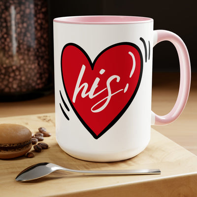 Accent Ceramic Coffee Mug 15oz - Say It Soul His Heart Couples - Decorative |
