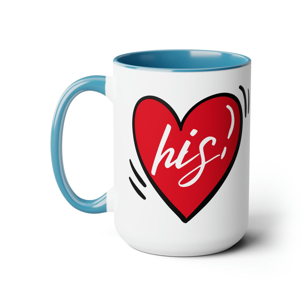 Accent Ceramic Coffee Mug 15oz - Say it Soul His Heart Couples - Decorative