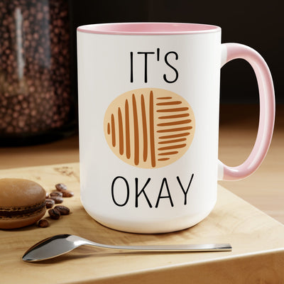 Accent Ceramic Coffee Mug 15oz - Say It Soul Its Okay Black And Brown Line Art