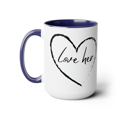 Accent Ceramic Coffee Mug 15oz - Say It Soul Love Her - Decorative | Ceramic