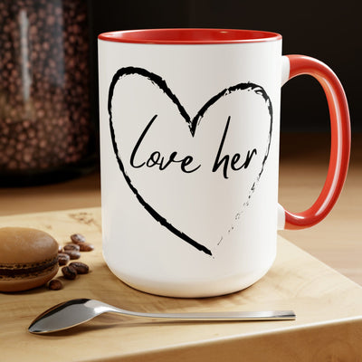 Accent Ceramic Coffee Mug 15oz - Say It Soul Love Her - Decorative | Ceramic