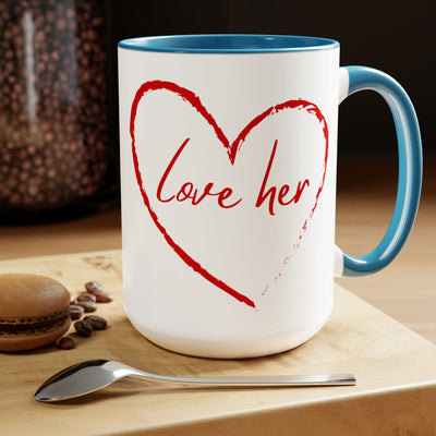 Accent Ceramic Coffee Mug 15oz - Say It Soul Love Her Red - Mug