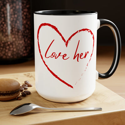 Accent Ceramic Coffee Mug 15oz - Say It Soul Love Her Red - Mug