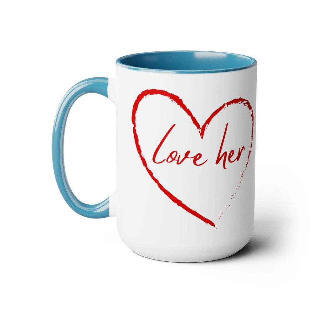 Accent Ceramic Coffee Mug 15oz - Say it Soul Love Her Red - Decorative