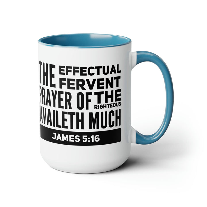 Accent Ceramic Coffee Mug 15oz - The Effectual Fervent Prayer Black