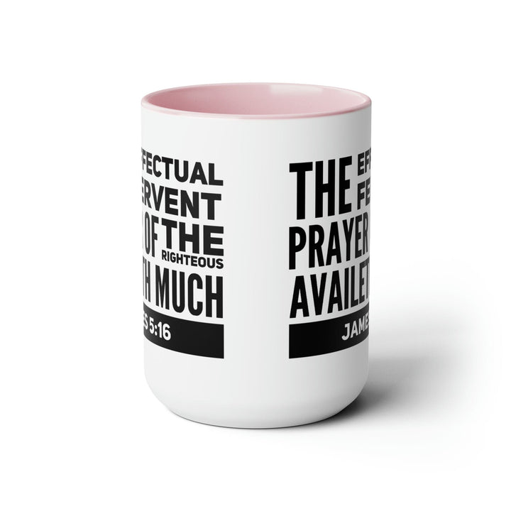 Accent Ceramic Coffee Mug 15oz - The Effectual Fervent Prayer Black