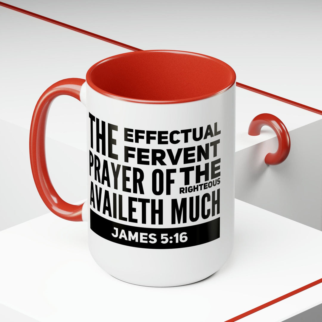 Accent Ceramic Coffee Mug 15oz - The Effectual Fervent Prayer Black