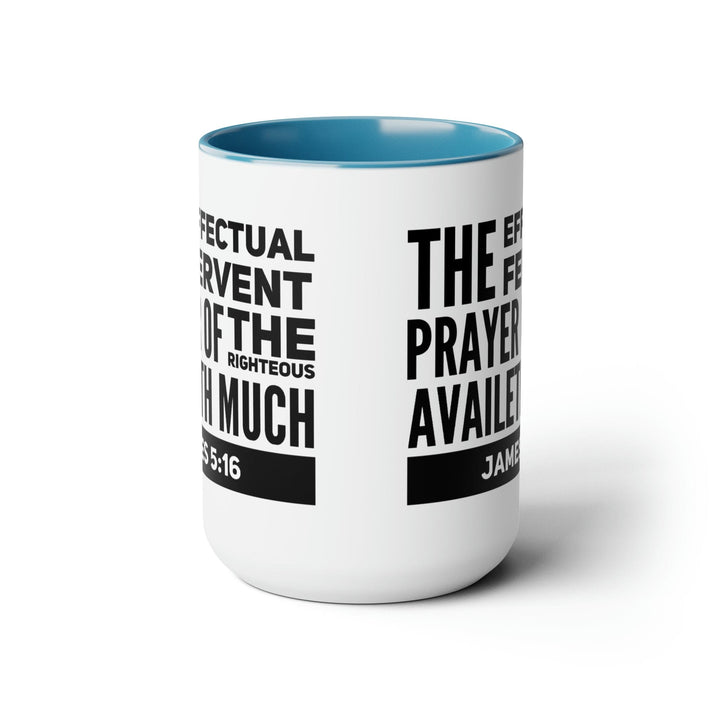 Accent Ceramic Coffee Mug 15oz - The Effectual Fervent Prayer Black