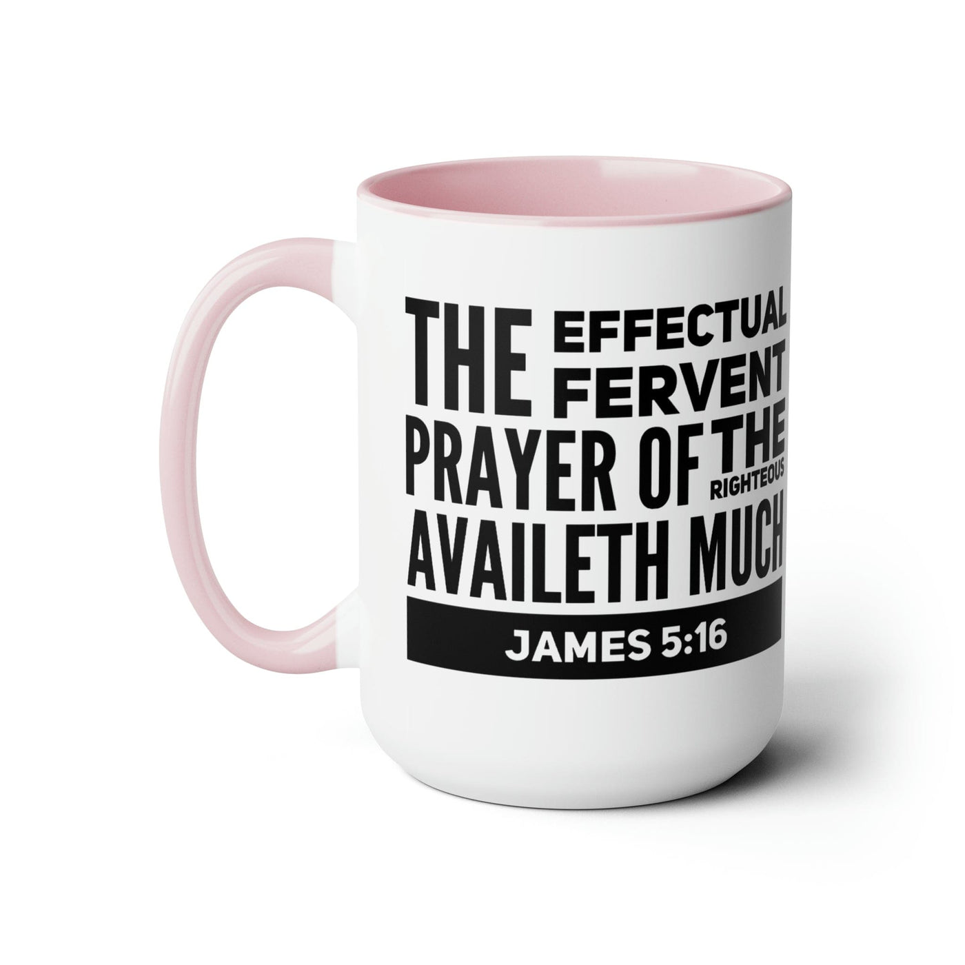 Accent Ceramic Coffee Mug 15oz - The Effectual Fervent Prayer Black